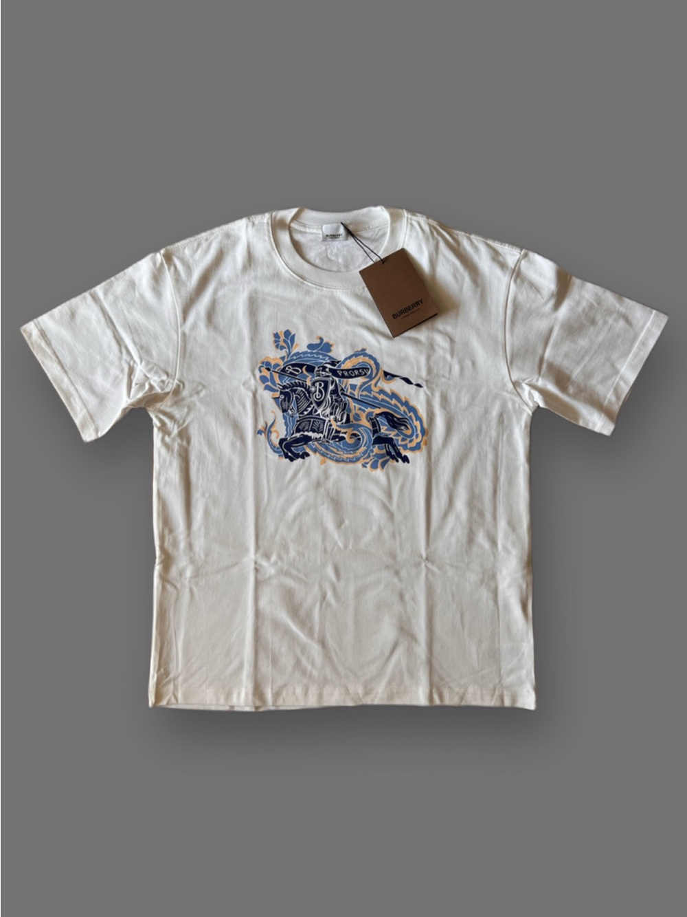Burberry Mens Heritage Logo Cotton T-shirt